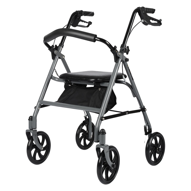 rollator ກາງແຈ້ງ walker ກັບບ່ອນນັ່ງ
